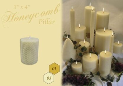 3" x 4" Honeycomb Pillar Candles