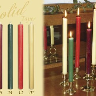 12" Solid Taper Candles