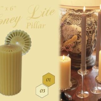 3" x 6" Honey Lite Pillar Candles