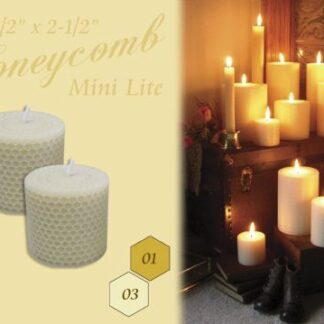 2 1/2" x 2 1/2" Honeycomb Mini Lite Candles