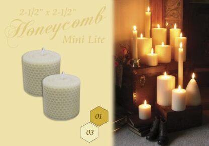 2 1/2" x 2 1/2" Honeycomb Mini Lite Candles