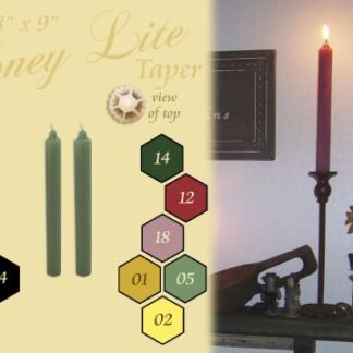 7/8" x 9" Honey Lite Taper Candles