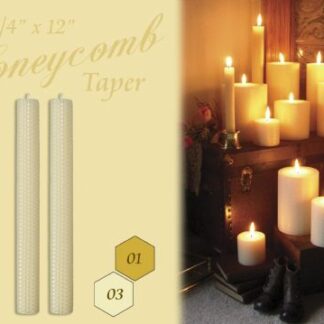 1 1/4" x 12" Honeycomb Taper Candles