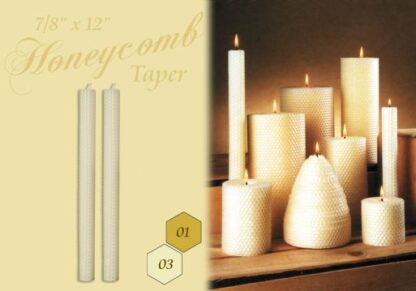 7/8" x 12" Honeycomb Taper Candles