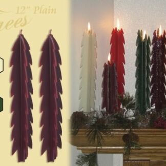 12" Plain Tree Candles