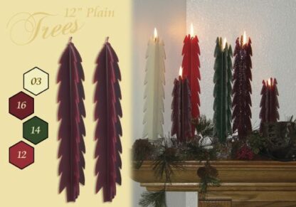 12" Plain Tree Candles
