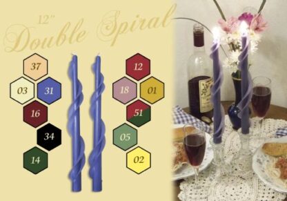 12" Double Spiral Candles