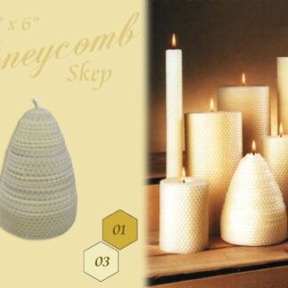 4" x 6" Honeycomb Skep Candles
