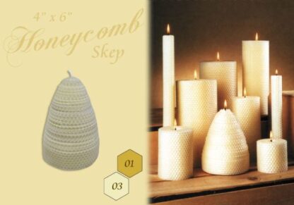 4" x 6" Honeycomb Skep Candles