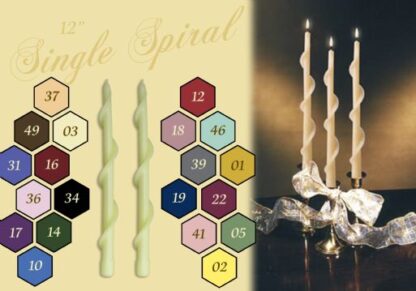 12" Single Spiral Candles